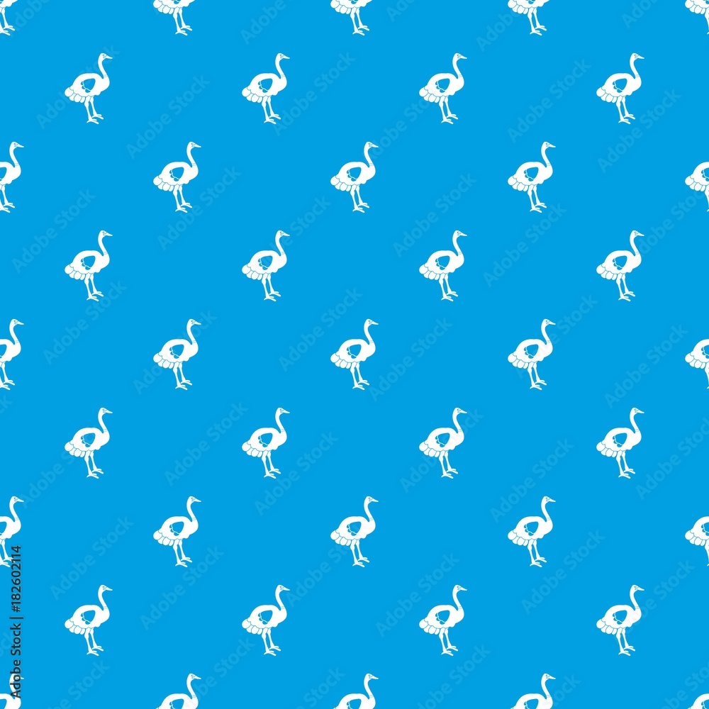 Ostrich pattern seamless blue Ostrich pattern seamless blue