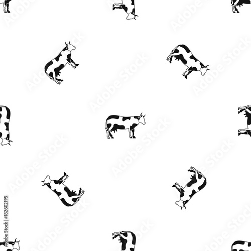 Cow pattern seamless black © ylivdesign