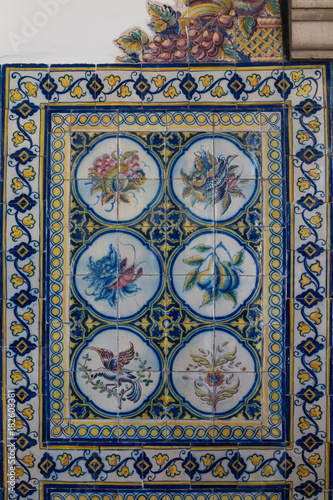 Ceramic painted tiles in Lisbon, Portugal