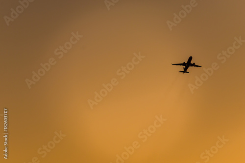 Aircraft at sunrise © somra