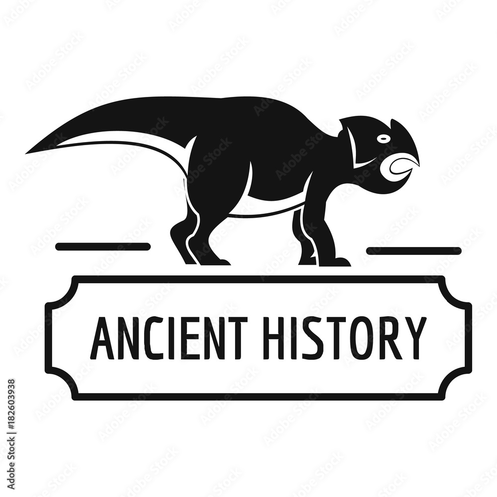 Ancient history logo, simple black style
