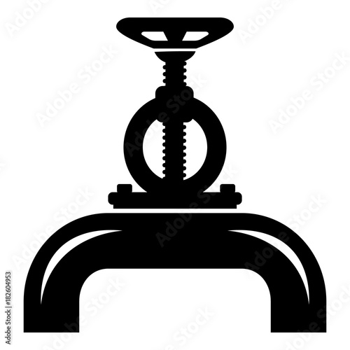 Pipiline gas icon, simple black style photo