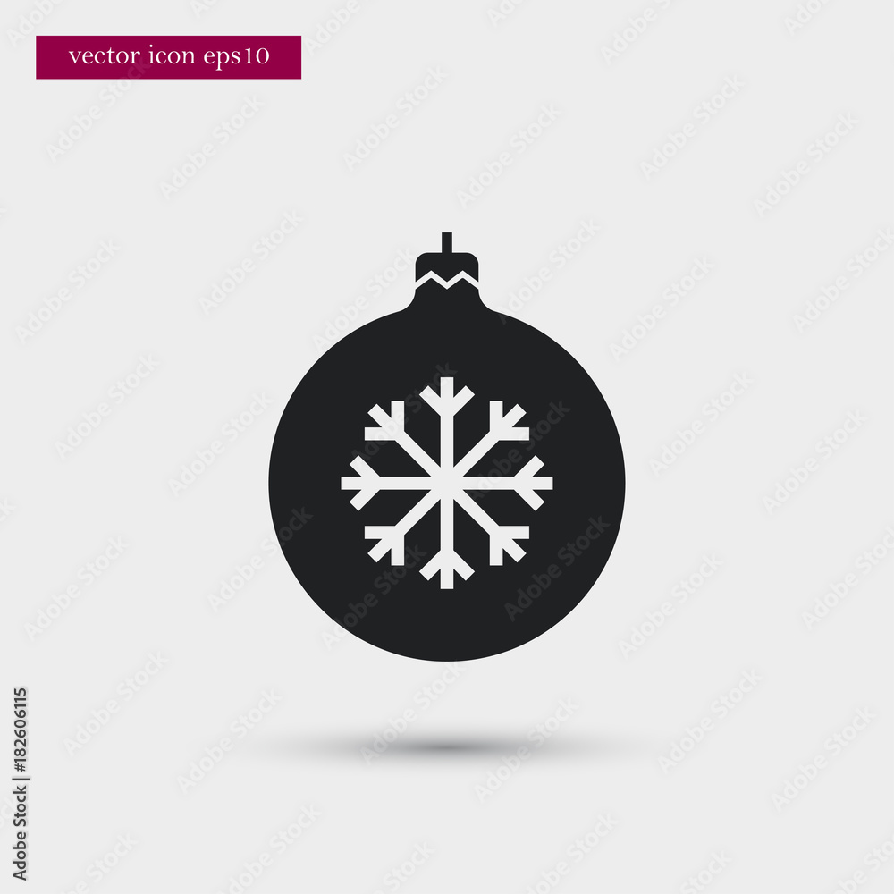 Xmas tree toy icon simple winter vector sign Xmas tree toy icon simple winter vector sign