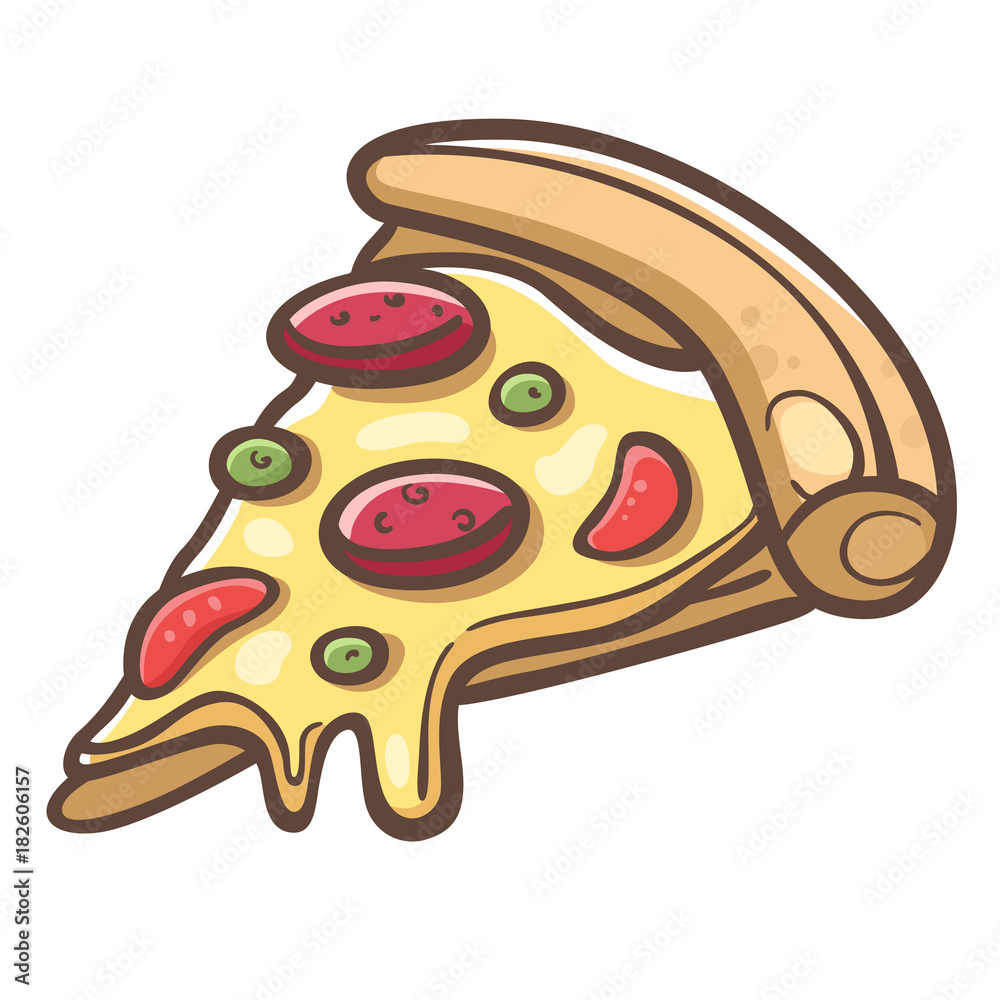 Fototapeta Cartoon Pizza Slice