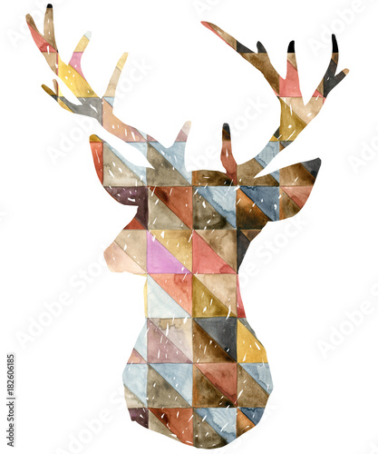 Dekoracja na wymiar  watercolor-deer-illustration