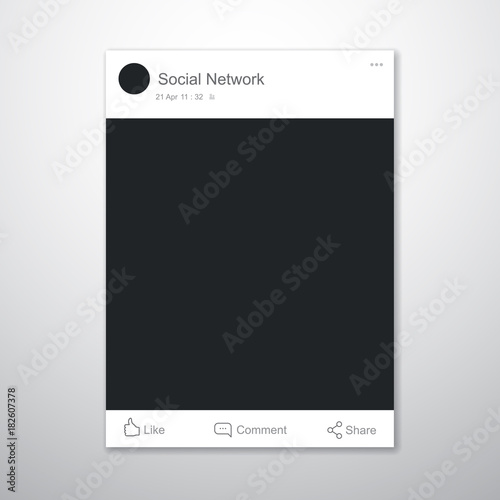 Social network post frame template. Vector illustration