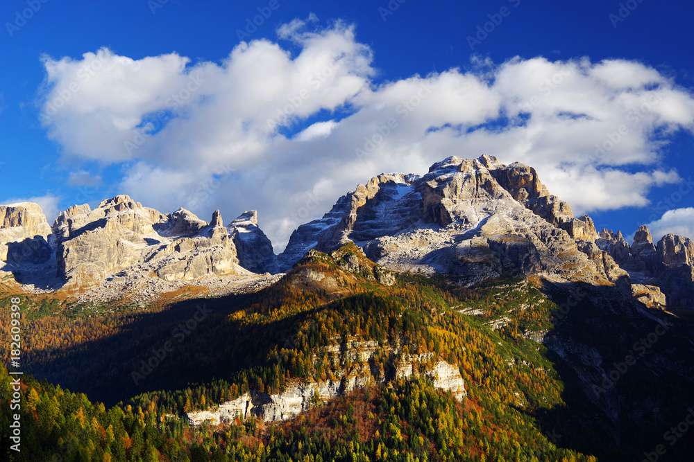 Alpine landscape in the Brenta Dolomites, Italy, Europe