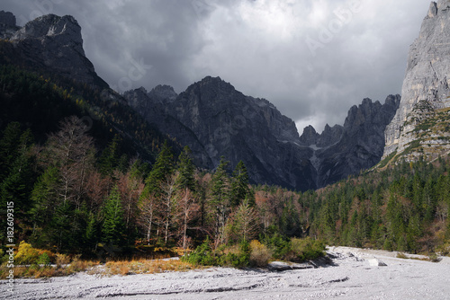 Alpine landscape in Brenta Dolomites  Italy  Europe