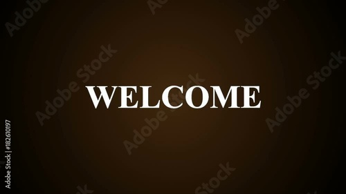 Welcome text banner intro outro photo