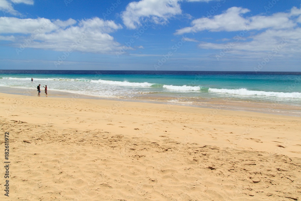 Beach in Morro Jable, Fuerteventura- Canary Islands Beach in Morro Jable, Fuerteventura- Canary Islands