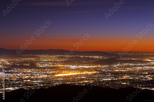 Night falls on San Bernardino county photo