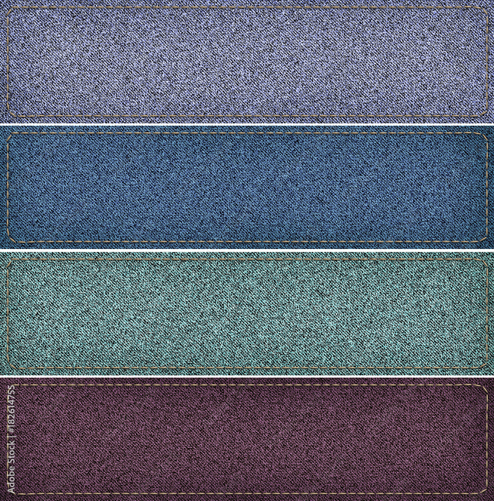 Fototapeta premium set of jeans banners