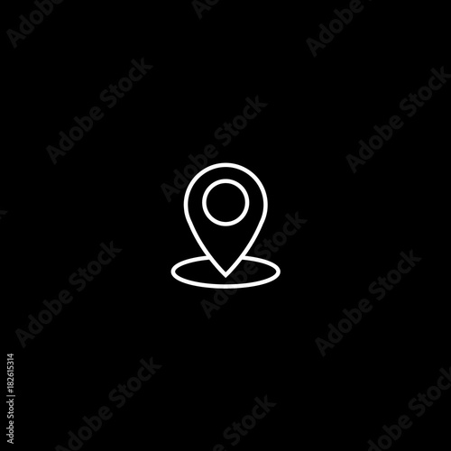 Vector flat icon geolocation