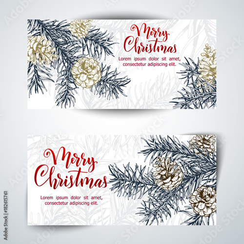 Christmas sketch hand drawn illustration