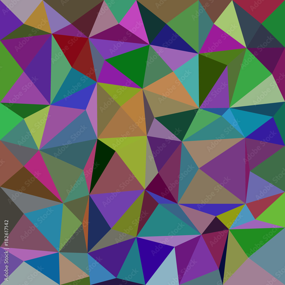 Abstract irregular triangle tiled mosaic background - polygonal vector design from triangles in colorful tones Abstract irregular triangle tiled mosaic background - polygonal vector design from triangles in colorful tones