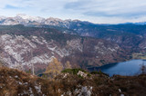 Lake Bohinj and Triglav mount in autumn