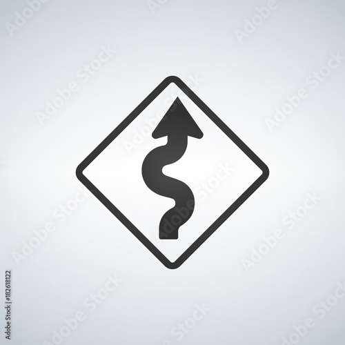 Winding Curve Road Sign