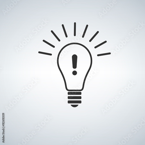 Warning light bulb illustra...