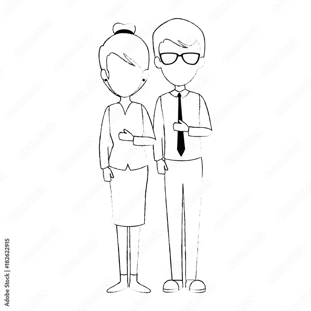 business people avatars characters vector illustration design