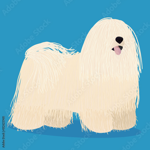 Puli dog cartoon
