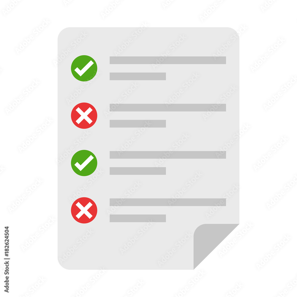 Checklist isolated. Vector illustration Checklist isolated. Vector illustration