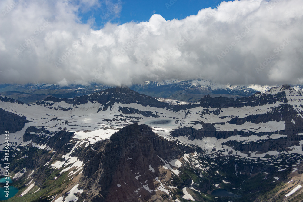 Fototapeta premium Aerial View of Glacier National Park