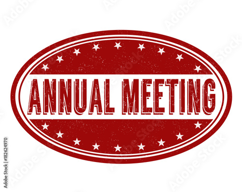 Annual meeting grunge rubber stamp