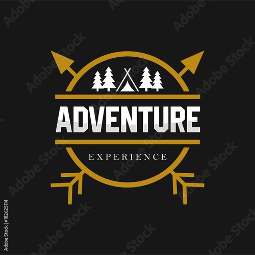 Outdoor adventure logo design vector