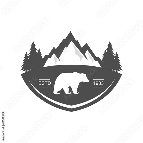 Outdoor adventure logo design vector