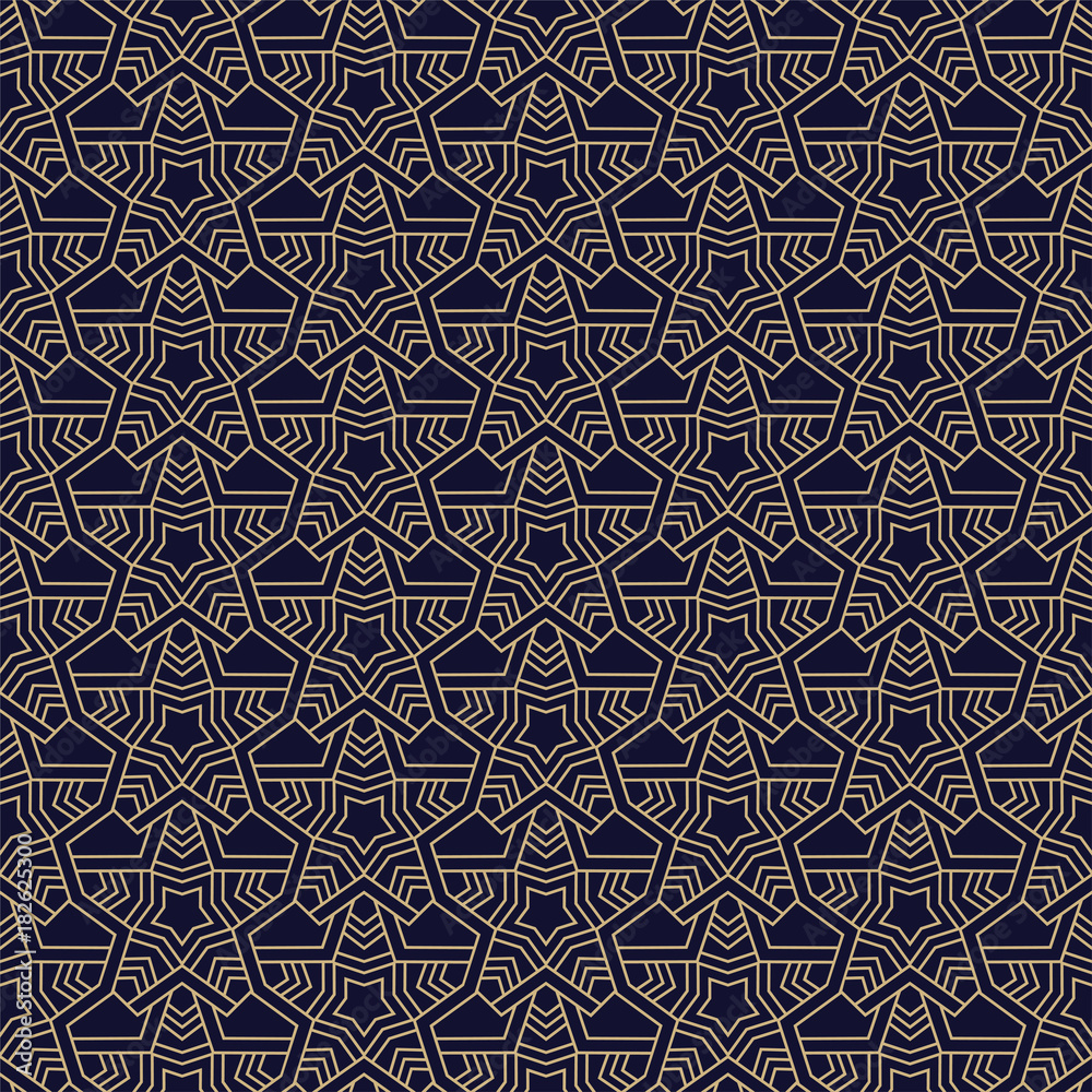 geometric pattern, black and gold, interior design, wrapping paper, vector art