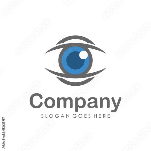 Eyes vision logo design template