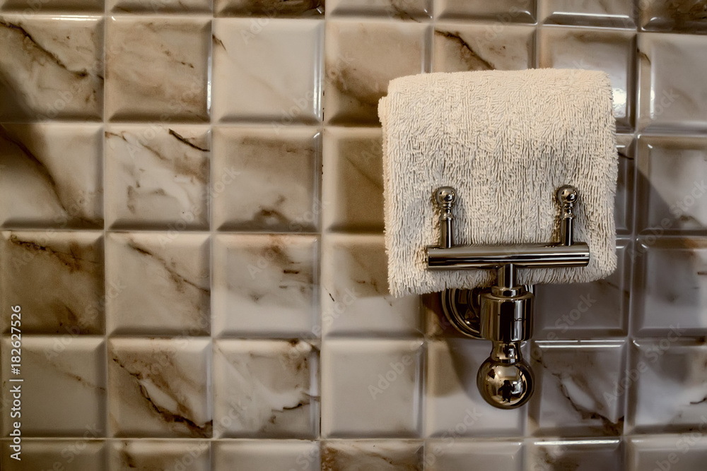 Towels on the shelf in bathroom Towels on the shelf in bathroom