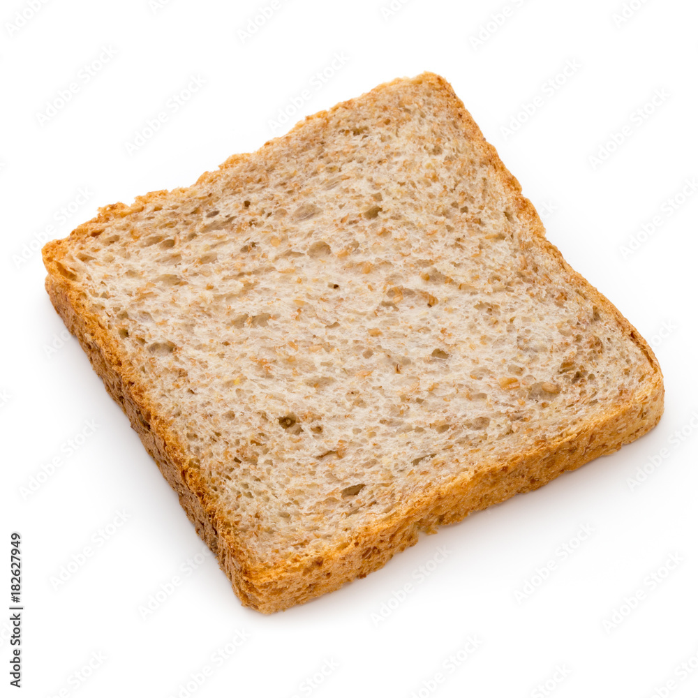Toast bread isolated on the white background.