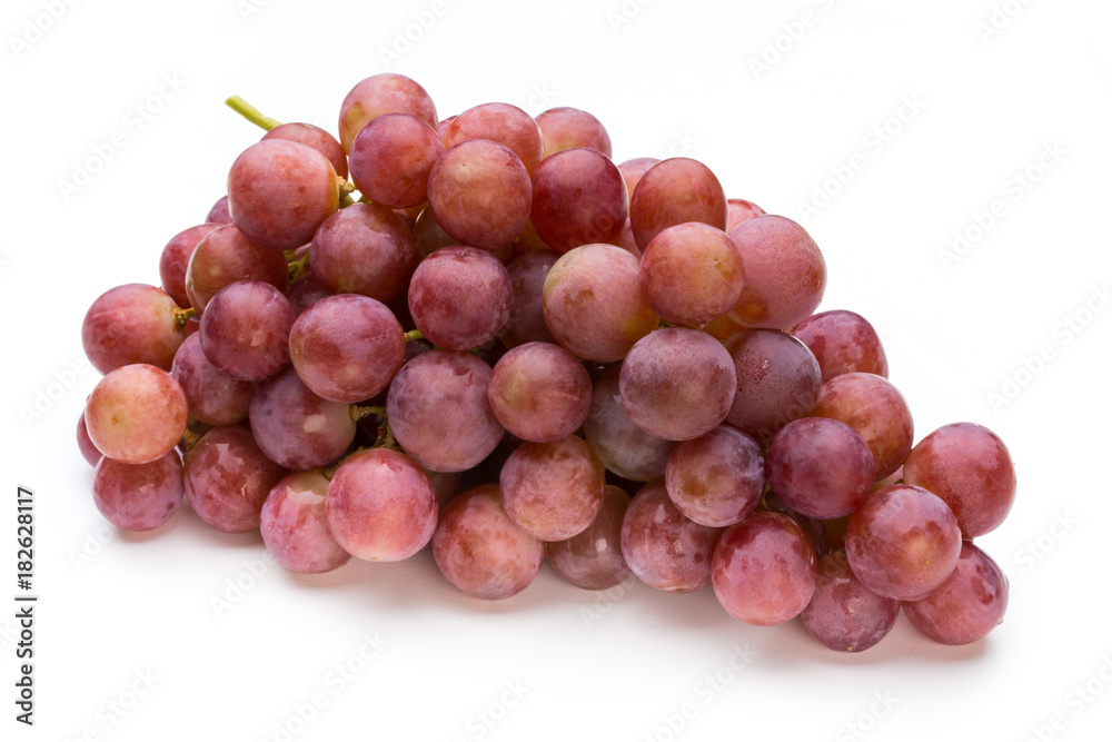 Fototapeta premium Ripe red grape isolated on white.