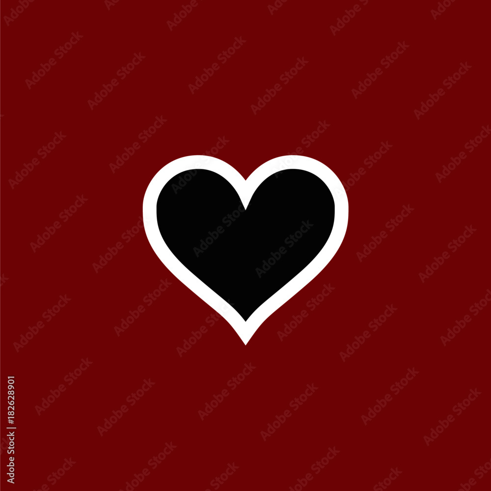 Heart icon, symbol of love, isolated vector Heart icon, symbol of love, isolated vector