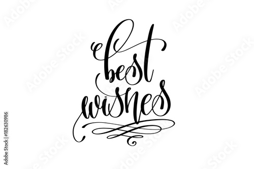 best wishes - hand lettering celebration quote to winter holiday