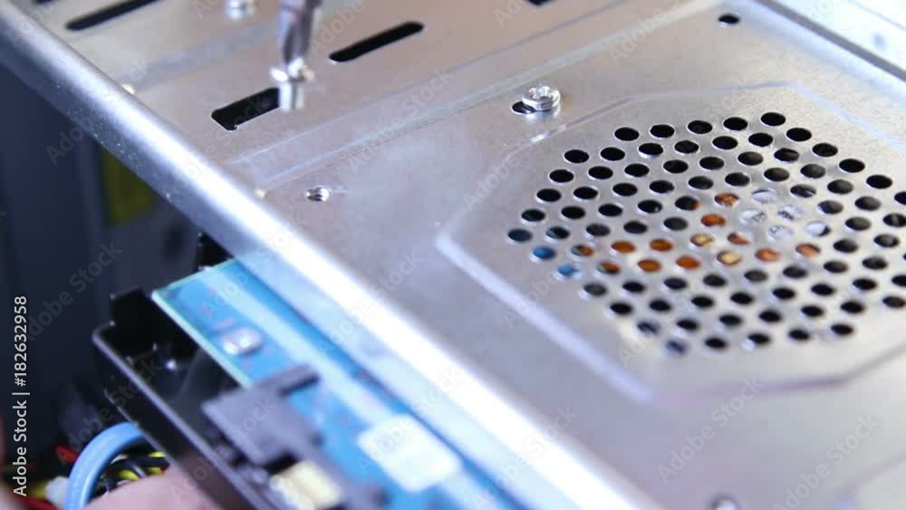 Extraction of the hard drive from the computer case
Extraction of the hard drive from the computer case