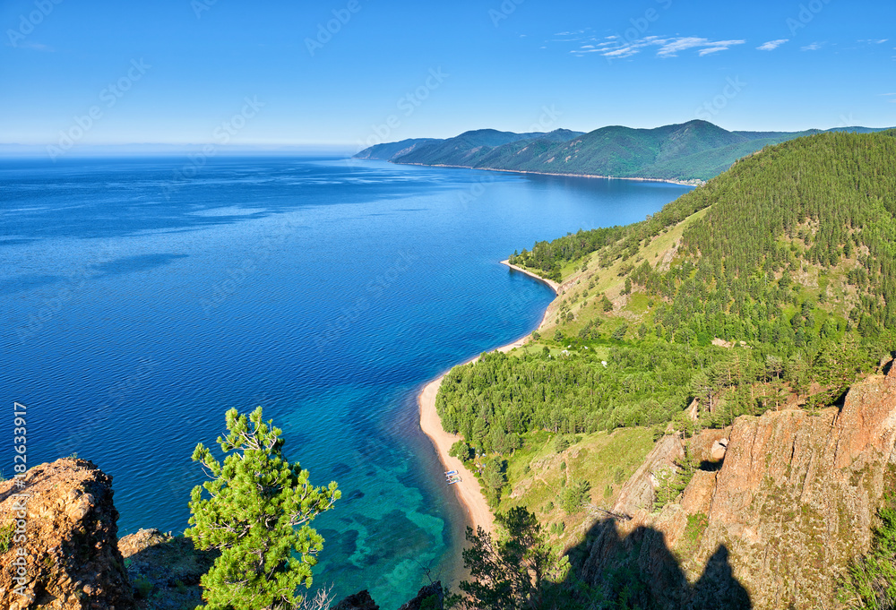 Lake Baikal. View from cliff