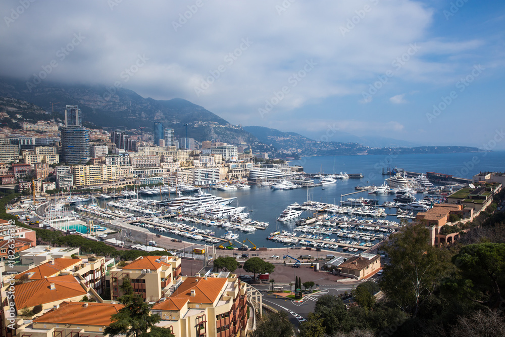 Cityscape of La Condamine, Monaco. Principality of Monaco, French Riviera
