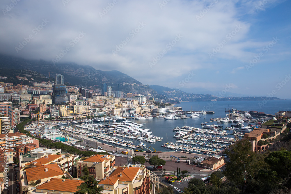 Cityscape of La Condamine, Monaco. Principality of Monaco, French Riviera