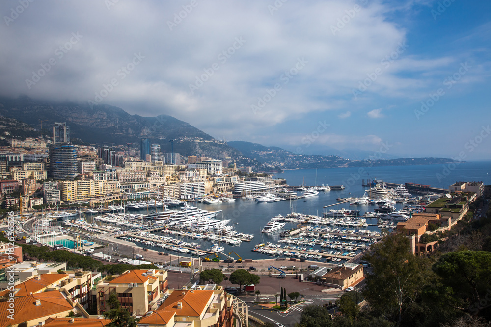 Cityscape of La Condamine, Monaco. Principality of Monaco, French Riviera
