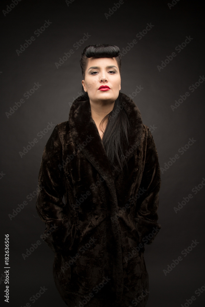 Beautiful girl in fur coat. Fashion style. Beautiful girl in fur coat. Fashion style.