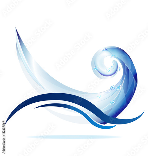 Blue waves symbol