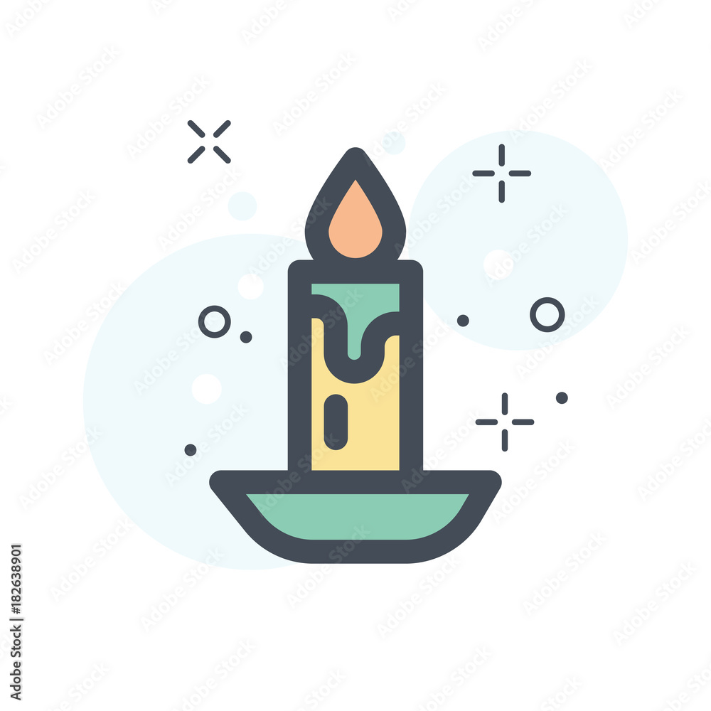 Obraz premium CHRISTMAS ICON FILLED LINE