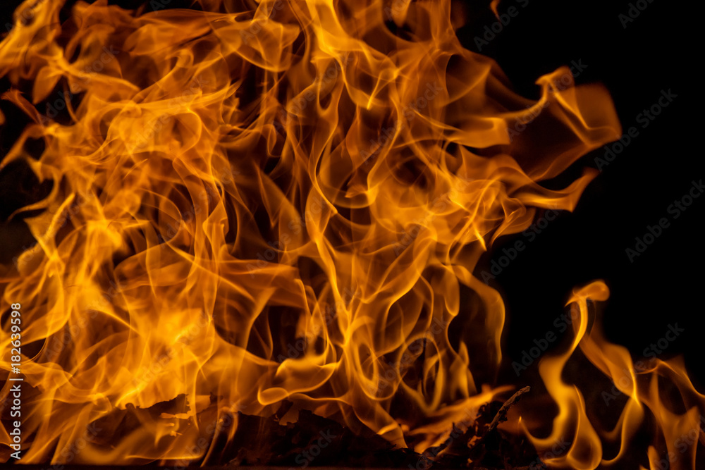 Fototapeta premium Blaze fire flame background and textured