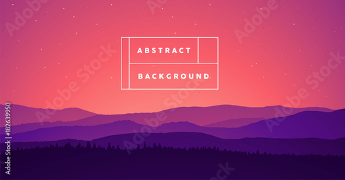 Landscape mountain Abstract gradient bg vector