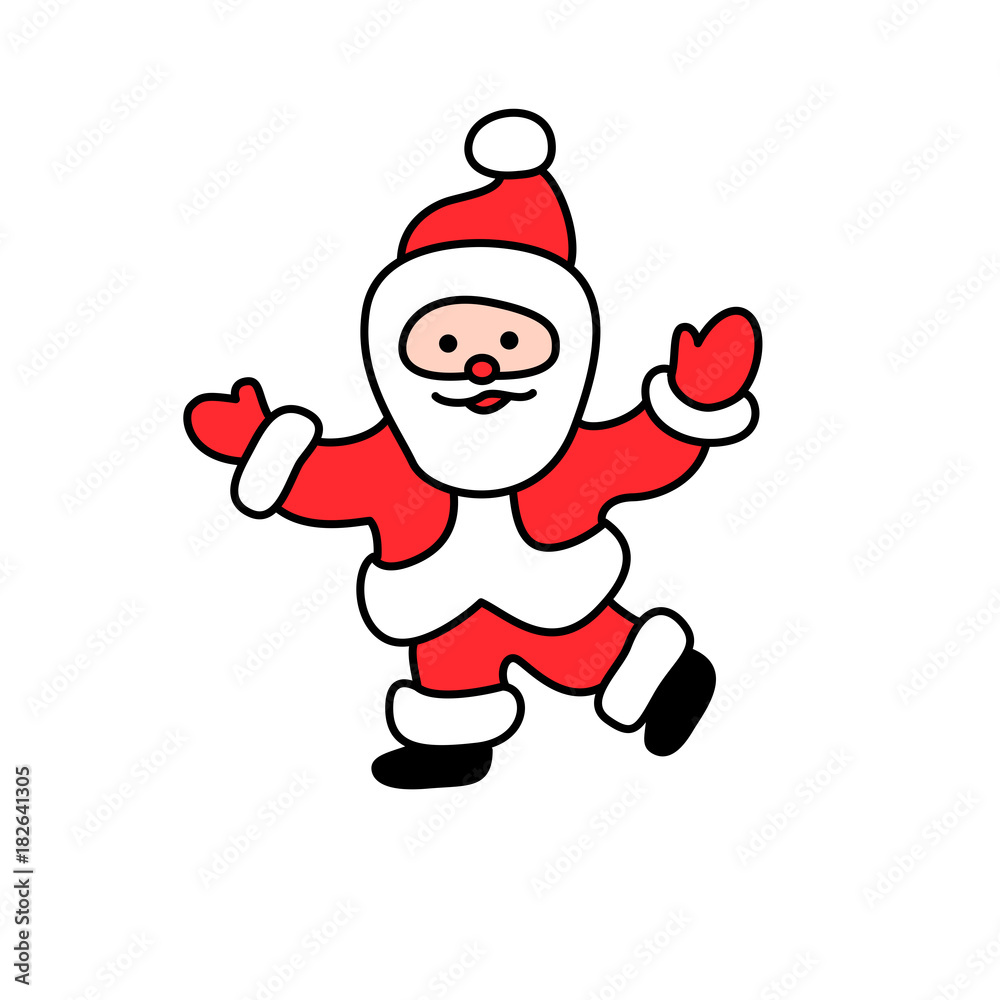 Fototapeta premium Vector clip art illustration of Santa Claus