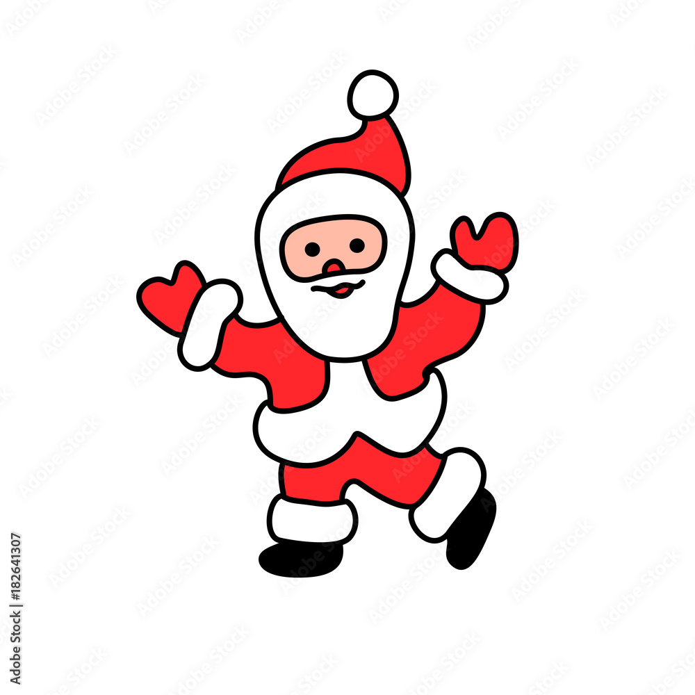 Vector clip art illustration of Santa Claus