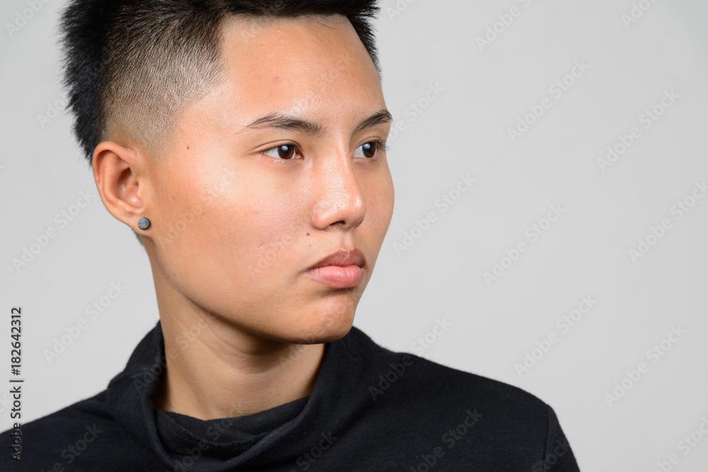 Portrait of young Asian Tomboy Portrait of young Asian Tomboy