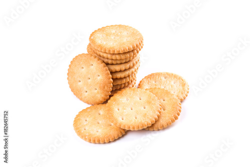 Crackers isolated on white background